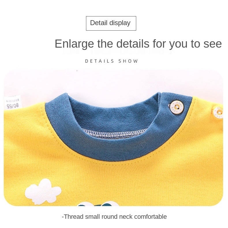 Bộ Đồ Ngủ Tay Dài 100% Cotton In Họa Tiết Hoạt Hình Dành Cho Bé Trai Gái