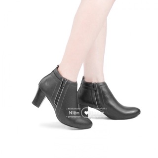 Boots da cổ thấp xuất Nhật (đế vuông 7cm)