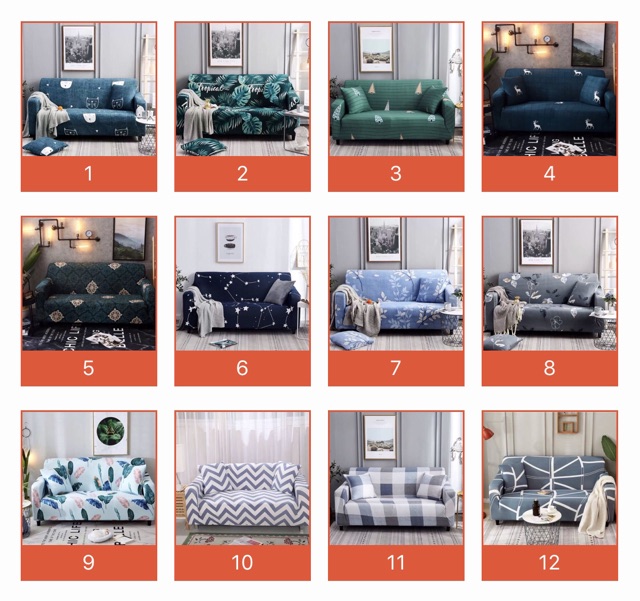 [HÀNG CÓ SẴN] Vải Bọc Ghế Sofa TẶNG 1 VỎ GỐI trang trí nhà cao cấp hoạ tiết cute lạc lối bảng mẫu 1-12
