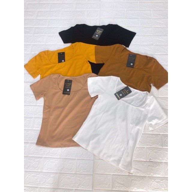 Áo phông cổ U vải zip | BigBuy360 - bigbuy360.vn