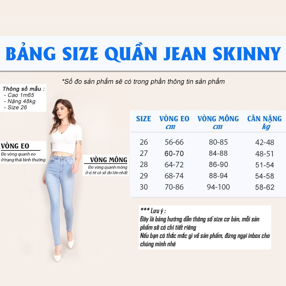 Quần Jean Nữ Skinny Cạp Cao co giãn Gấu Tua Rua Rách CT JEANS