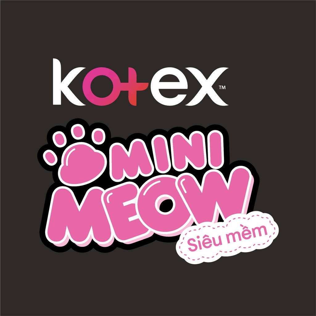 [MUA 2 TẶNG 1 GÓI HÀNG NGÀY] Băng vệ sinh Kotex Minimeow Siêu Mềm 8miếng/gói