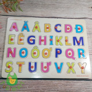 [Mã SHOPTUB10 giảm 10k đơn 150k]Đồ chơi lắp ghép gỗ bảng chữ cái tiếng viêt