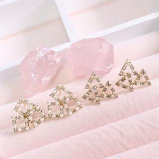 DDFI - Geometric Triangle & Square Fashion Earrings Korea Individuality All-match Ear Jewelry C4C12