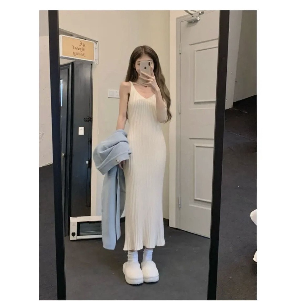 Áo Khoác Sweater Dệt Kim Dáng Rộng Màu Xanh Dương Thời Trang Thu Đông
