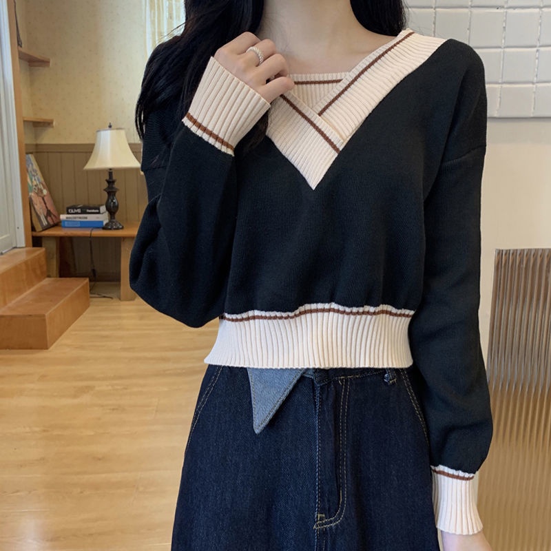 Jiashucheng Áo Sweater Dáng Ngắn Thời Trang Cho Nữ