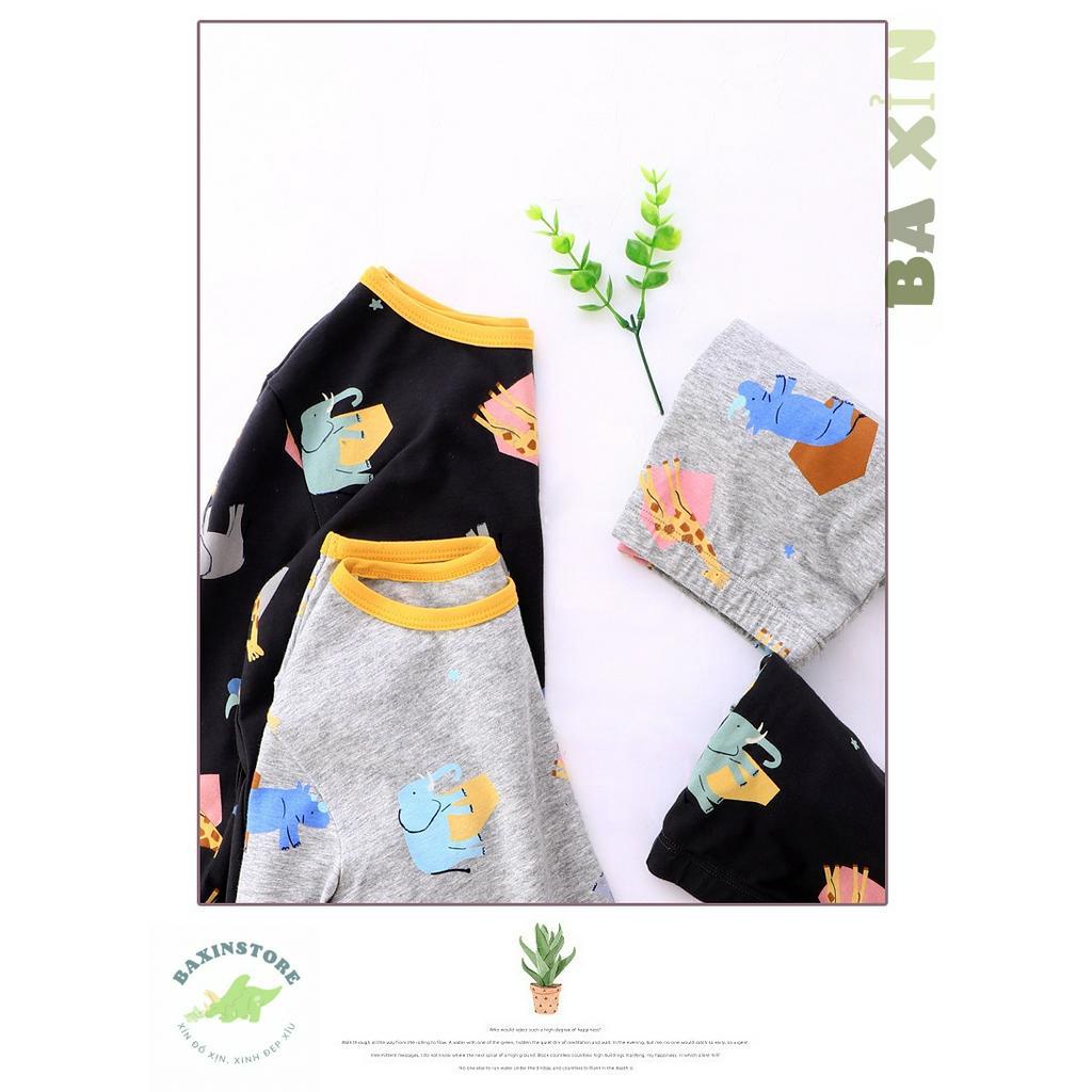 BST THU ĐÔNG ĐỒ BỘ ĐỒ NGỦ DÀI TAY 100% COTTON MAMDADKIDS CHO BÉ TRAI BÉ GÁI MẶC NHÀ KHỦNG LONG SIZE ĐẠI