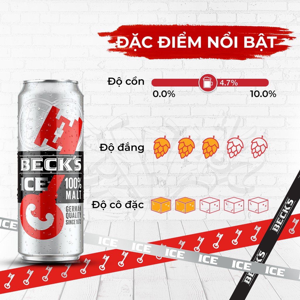 Thùng 24 Lon Beck'Ice Đức (330 ml/ lon)