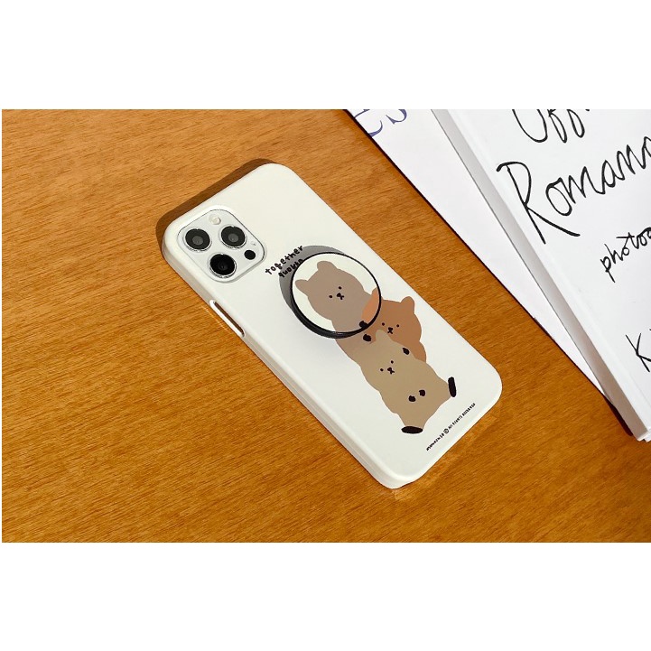 Tay cầm điện thoại hình MoMoCase Grips dễ thương cho Compatible for iPhone Samsung
