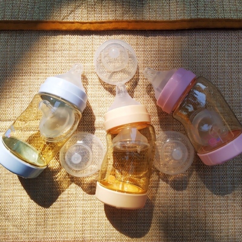 Bình sữa cong Babuu PPSU Nhật Bản 180ml/260ml tặng kèm núm