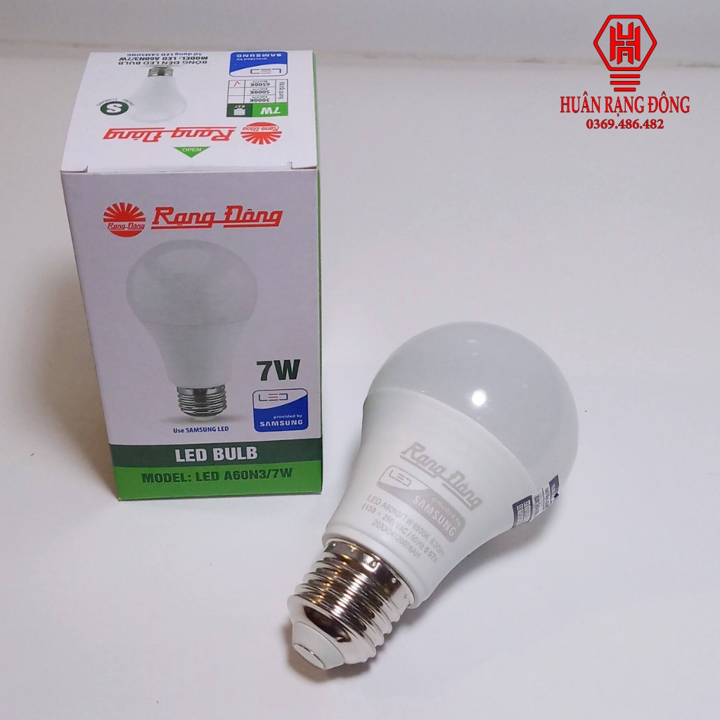 Bóng LED Bulb Rạng Đông 3W, 5W, 7W, 9W, Sử Dụng ChipLED SamSung.