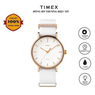 Đồng hồ Nữ Timex Fairfield Crystal 37mm - TW2R49100 Dây Vải - Chính Hãng
