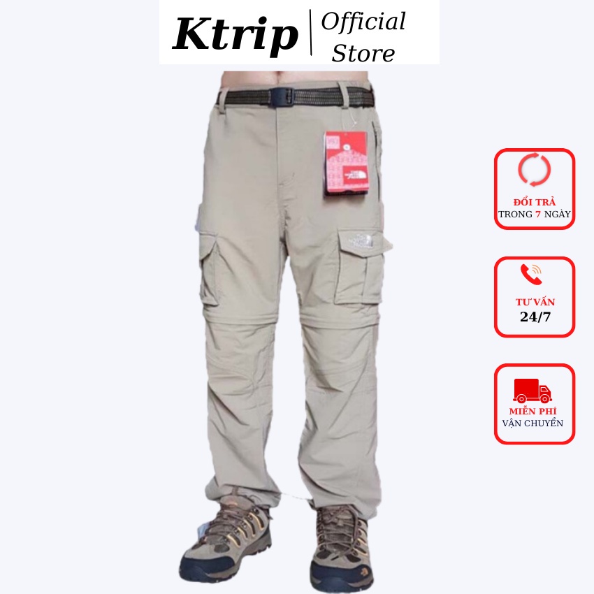 ♠♤☃{Xả Kho Hàng XK,Bigsize 50-150kg} Quần nối ống mau khô TNF chống nước thích hợp cho leo núi,dã ngoại hoặc đi câu