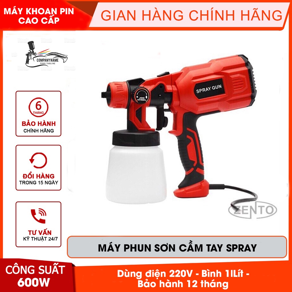 Máy Phun Sơn Cầm Tay SPRAY - JH09 - Dùng điện 220V - Công suất 600W - Bình 1lLít