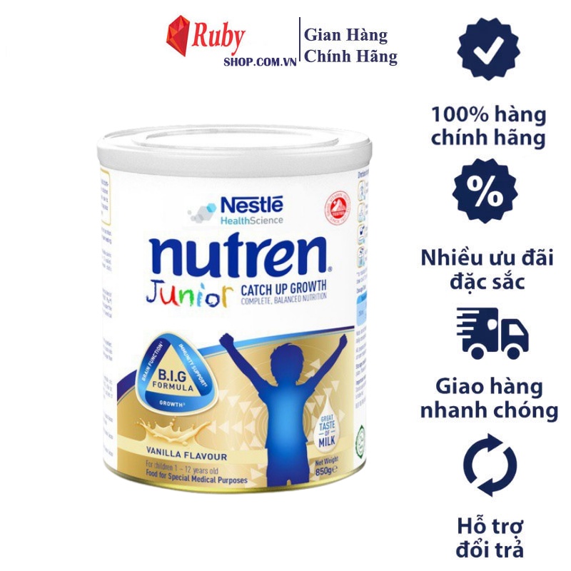 Sữa Bột Nutren Junior Nestle Thụy Sĩ 850g