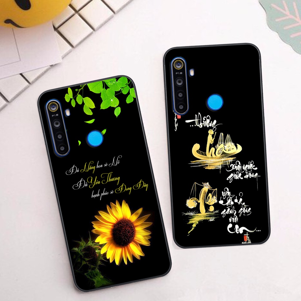 Ốp lưng Realme 5 / 5 Pro / C3 phiên bản cha mẹ - vợ chồng- chữ thư pháp Tâm, nhẫn, phúc lộc thọ cực đẹp và ý nghĩa