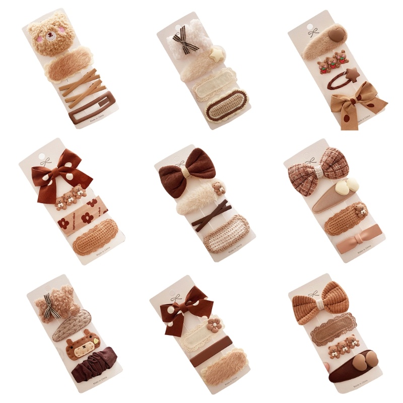 Bộ 4 Kẹp Tóc Nơ Xinh Xắn Dành Cho Bé Gái