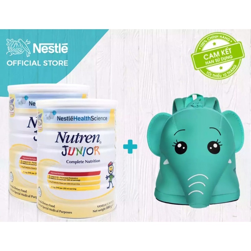 (Tặng bộ mền gối)-Combo 2 lon Nutren Junior 800g