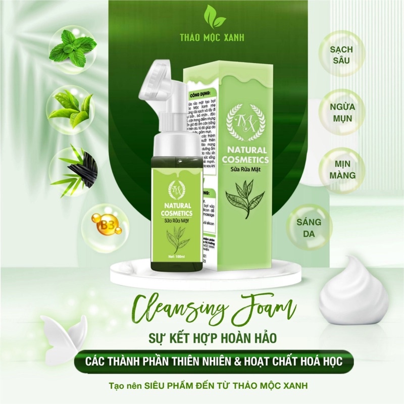COMBO THẢO MỘC XANH- SỮA RỬA MẶT