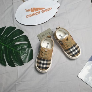 Giày cho bé trai bé gái họa tiết Burberry |Giày lười cho bé hot hít, sành điệu - Mẫu mới 2020