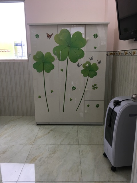 Tủ áo nhựa đài loan 115x cao 1m65 tranh 3D