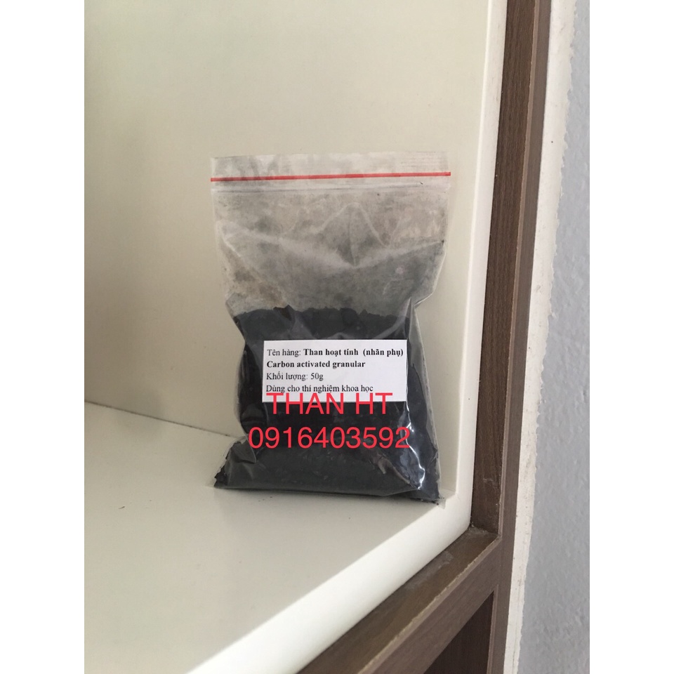 50g/100g Than hoạt tính Hàn Quốc dùng cho thí nghiệm khoa học (Carbon Activated granular)