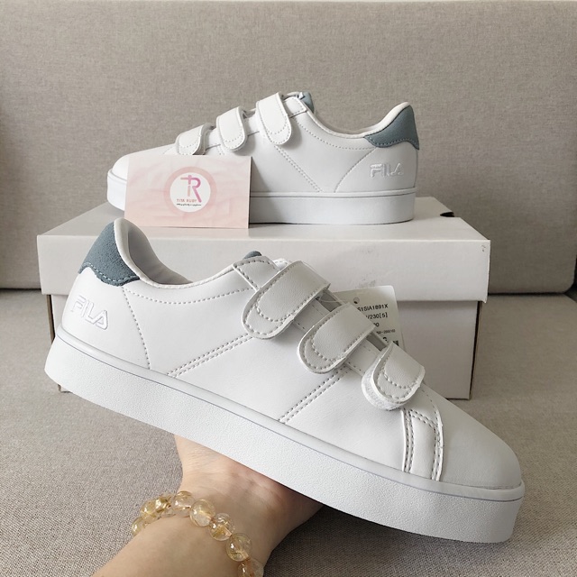 GIÀY FILA TRẮNG QUAI DÁN GÓT XANH