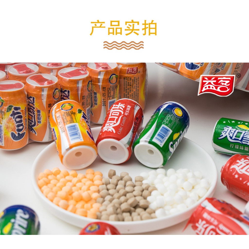 Combo 30 hộp Kẹo C chai coca / Kẹo cốm Hình lon Coca dùng ăn trực tiếp hoặc trang trí bánh kem siêu Kute
