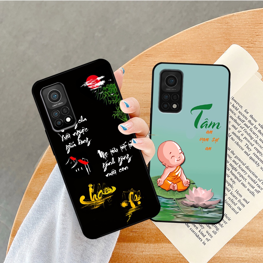 Ốp lưng Xiaomi Mi 10T Pro in hình phong cách chữ thư pháp cha mẹ, tài lộc.