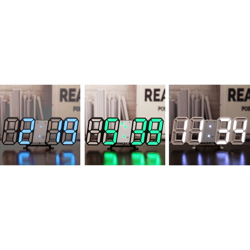 Đồng hồ LED 3D treo tường, để bàn thông minh Smart Clock
