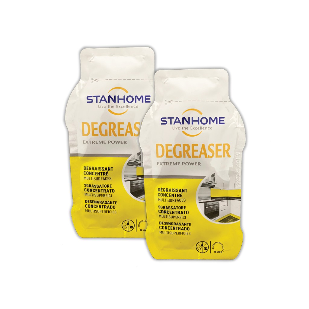 Gói mẫu dùng thử dung dịch loại bỏ dầu mỡ đa năng Stanhome degreaser 20ml/gói