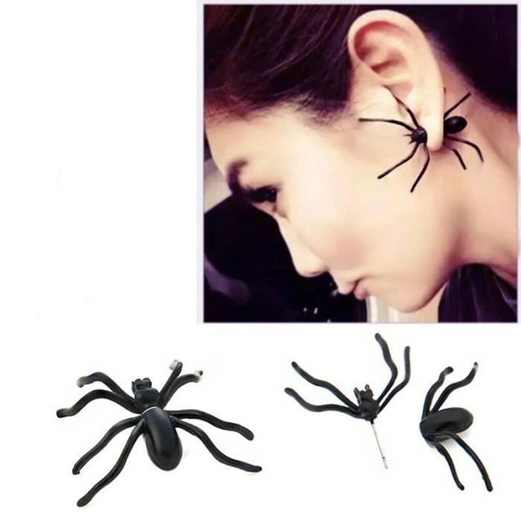 Bông tai hình nhện hai mặt cá tính độc đáo