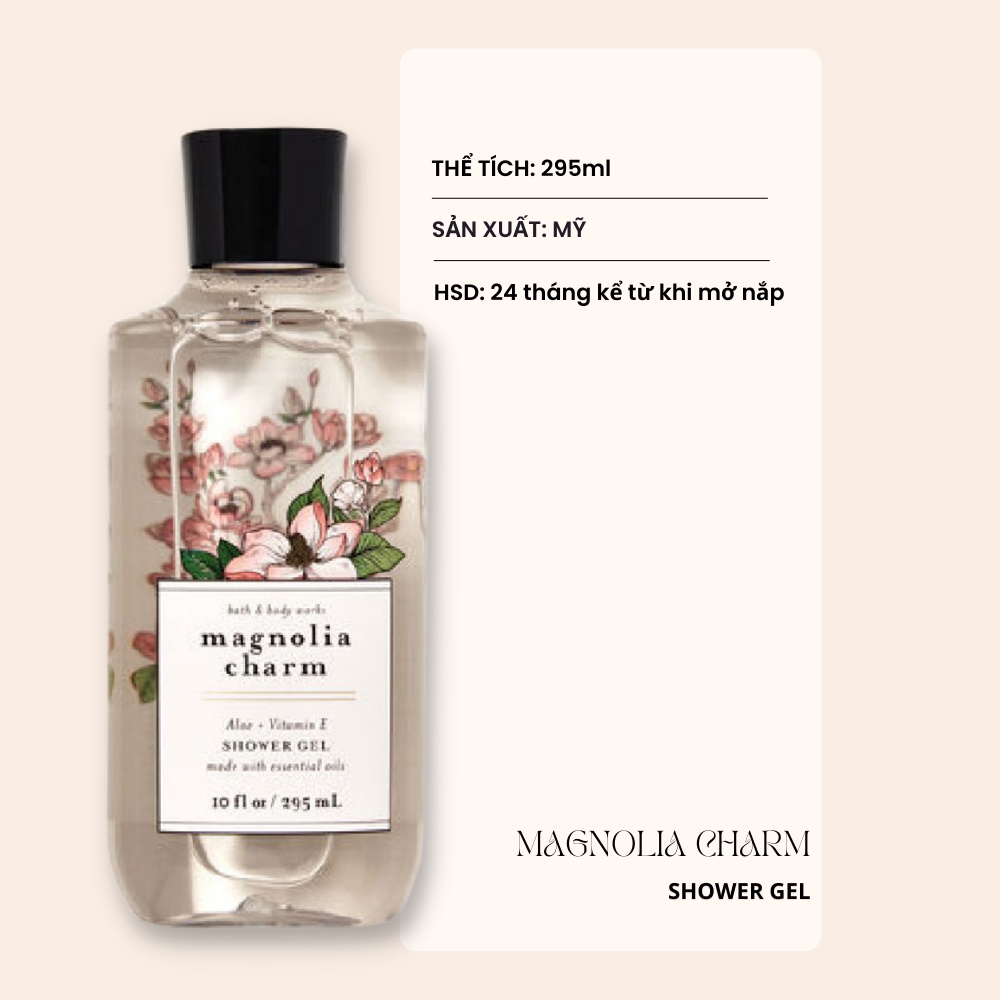 Sữa Tắm Bath Body Work Mangolia Charm Shower Gel 295ml