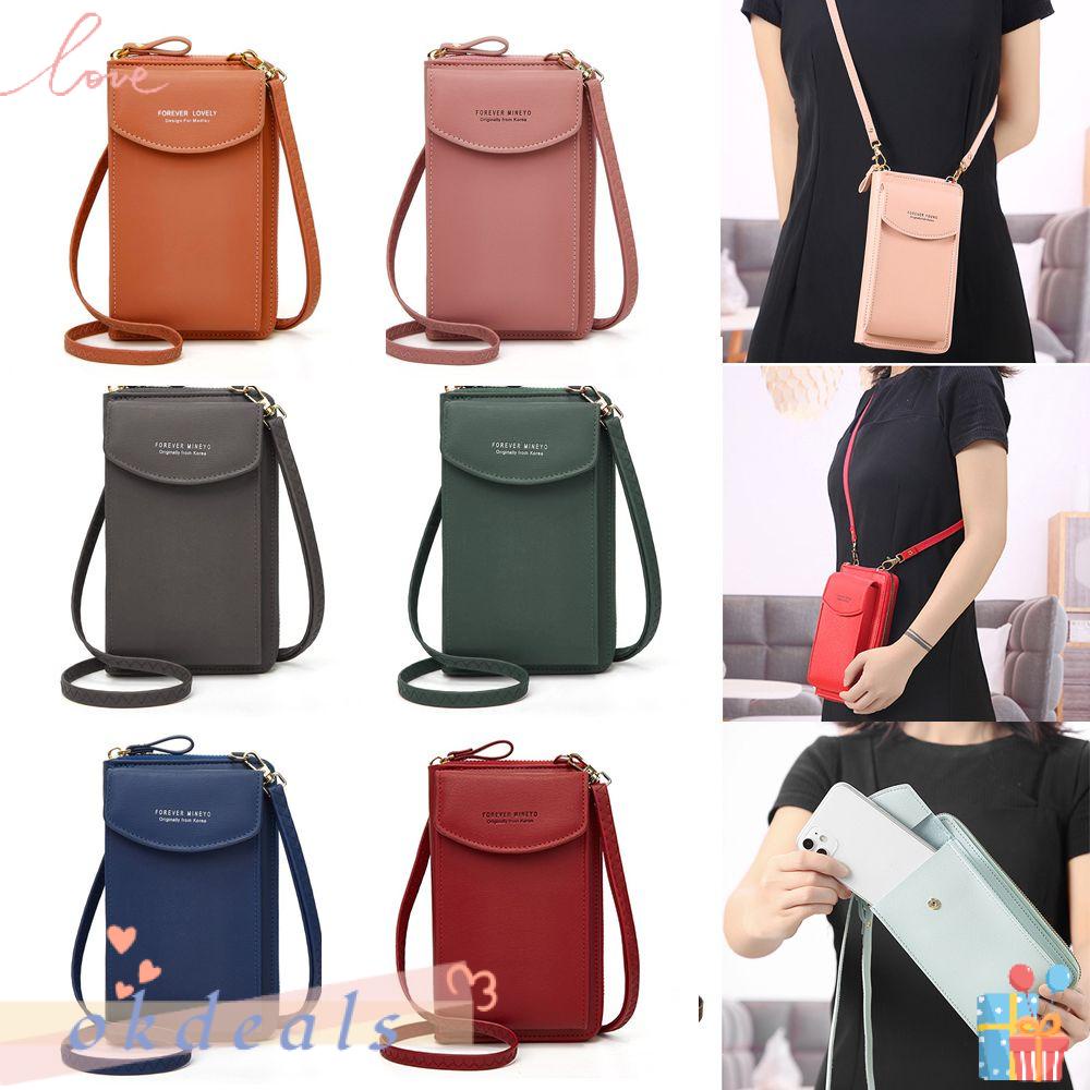 Túi Da PU Đựng Điện Thoại / Thẻ Đa Năng Sức Chứa Lớn Thời Trang Cho Nữ