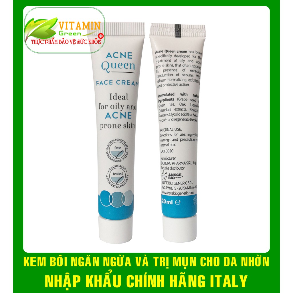 KEM NGỪA MỤN, TRẮNG DA ACNE QUEEN CREAM LÝ TƯỞNG CHO DA NHỜN | NHẬP KHẢU CHÍNH HÃNG TÂY BAN NHA