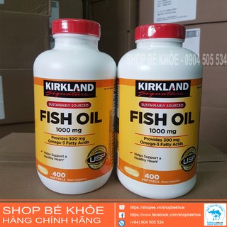 Viên uống dầu cá Omega 3 Fish Oil 1000mg Kirkland