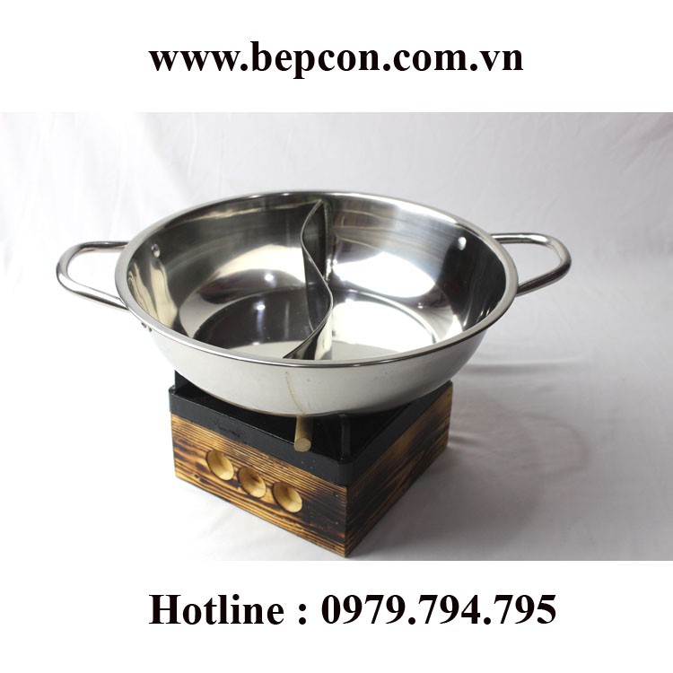 Nồi Lẩu   Hugia  Nồi Lẩu Hotpot 2 Ngăn Size 28cm