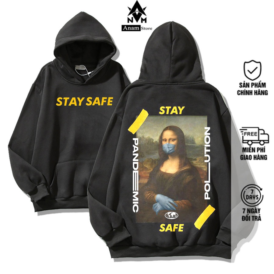 ÁO HOODIE FORM RỘNG NAM NỮ STAY