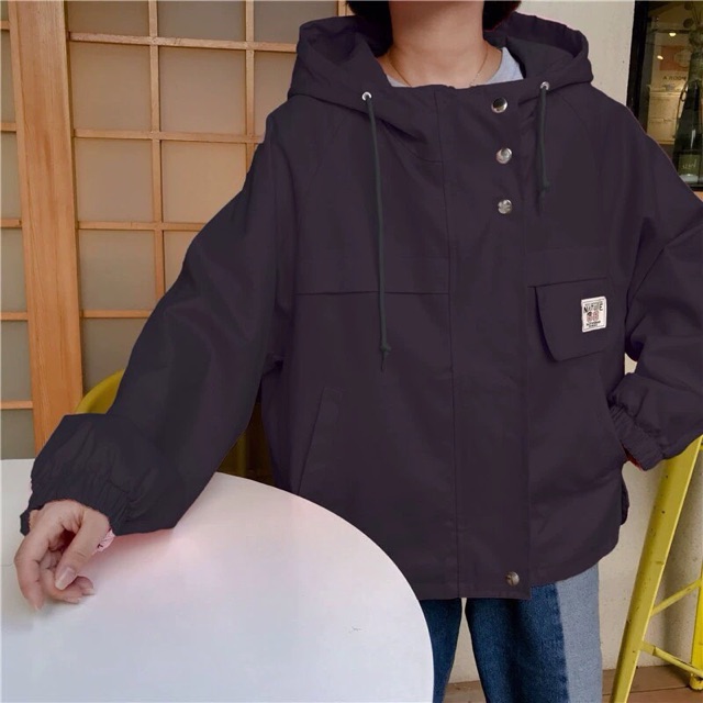 Áo khoác ulzzang kaki 2 lớp form rộng nam nữ