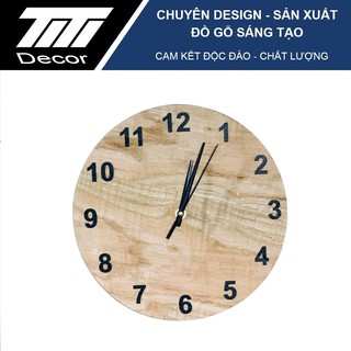 Đồng hồ gỗ treo tường TiTi Wood TWC4 Vintage Decor cao cấp