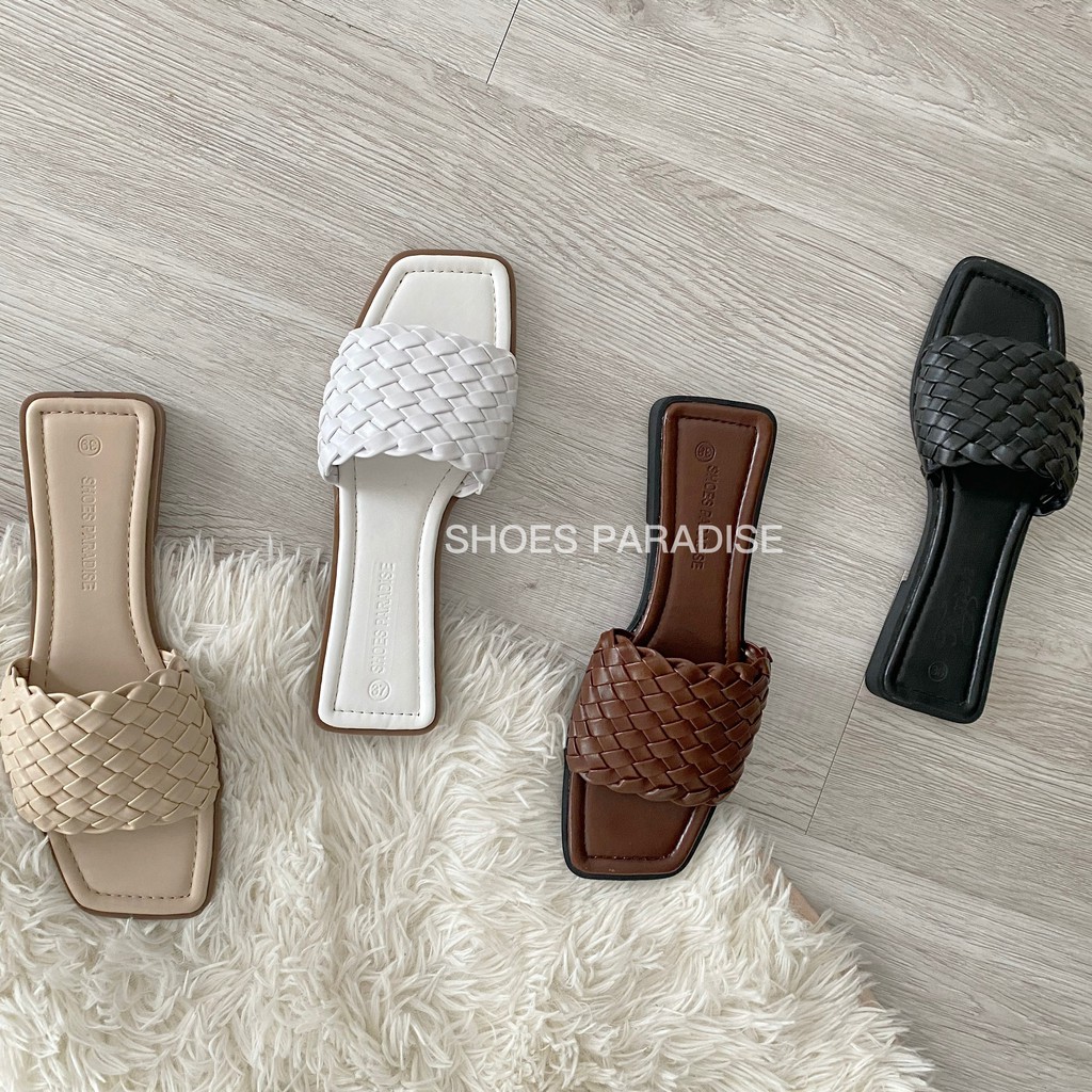 Dép đế bệt nữ bảng ngang thời trang đẹp Shoes Paradise