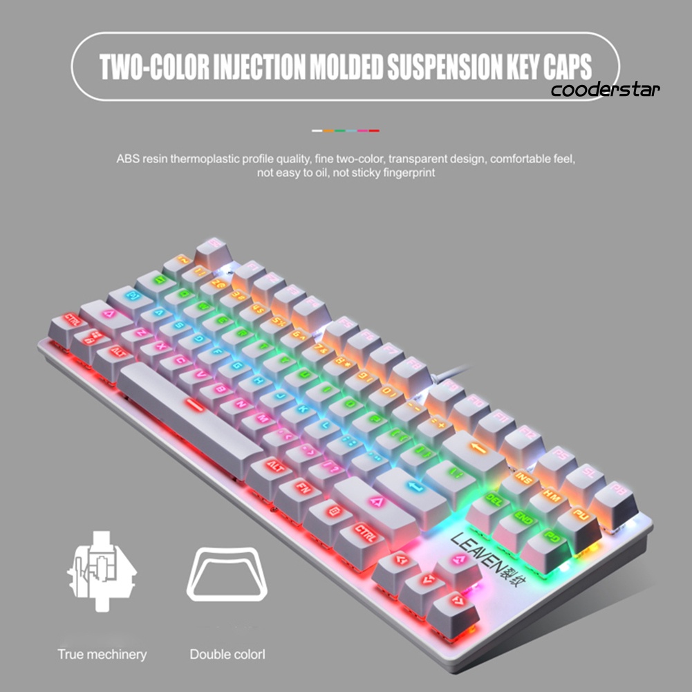 Vỏ Bọc Nút Bàn Phím 87 Phím Có Dây Rgb Cood-Co Thông Dụng Cho Bàn Phím Cơ