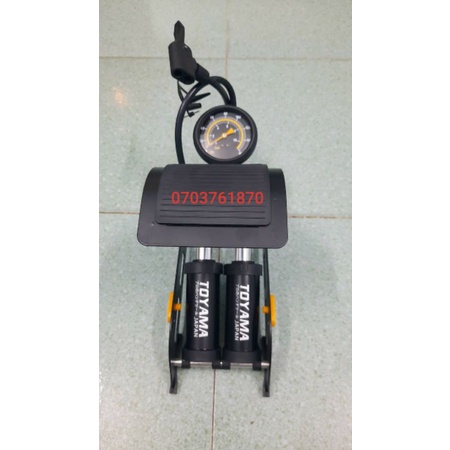 Bơm hơi đạp chân 2 xilanb Toyama hàng Nhật Bản