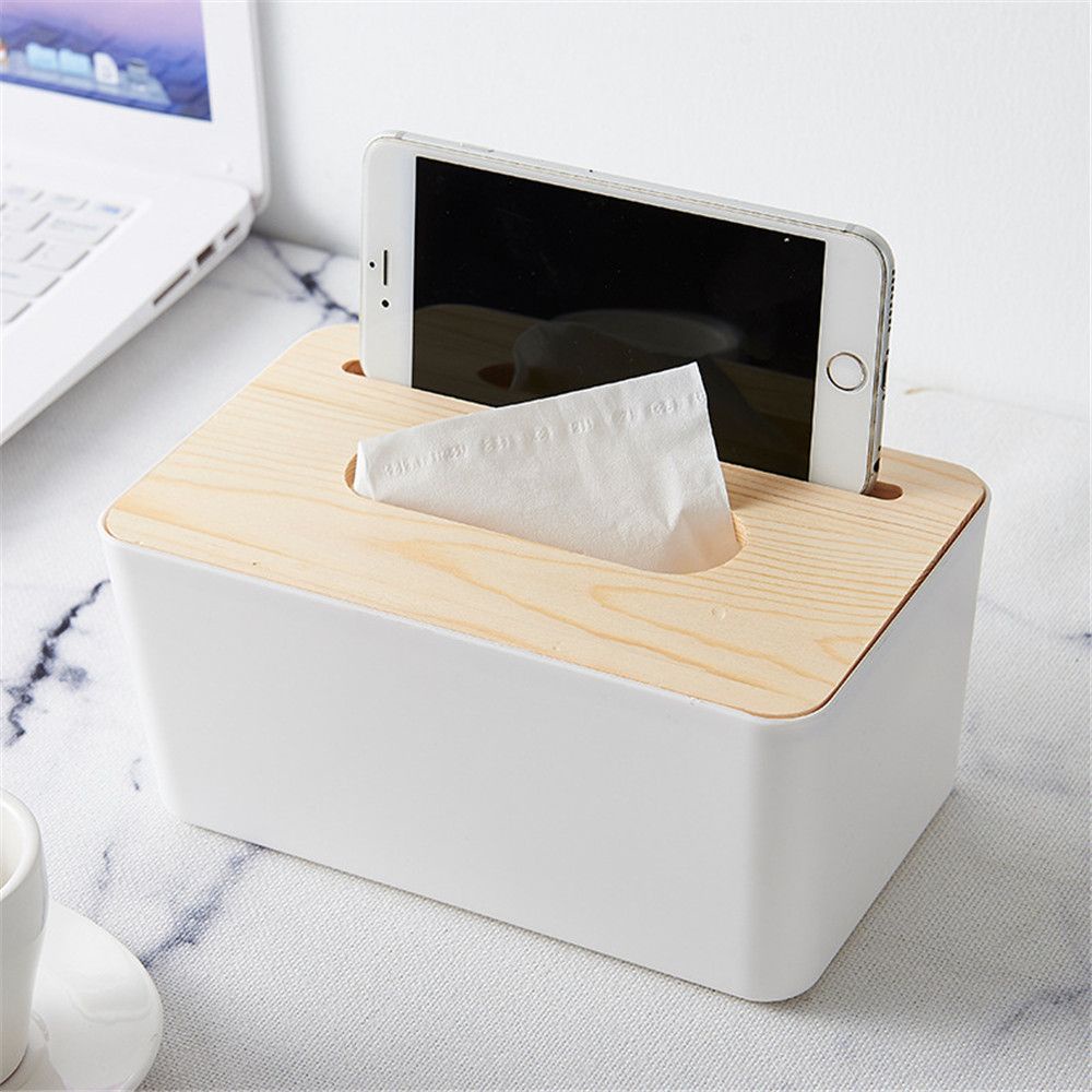 Hộp Gỗ Đựng Khăn Giấy Kiểu Dáng Hoạt Hình Dễ Thương Giá Đỡ