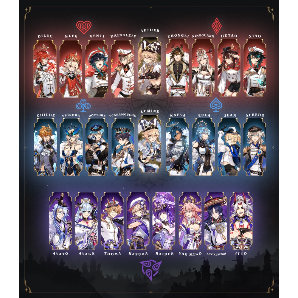 Genshin Impact - Standee 3 lớp nhân vật The Sovereign