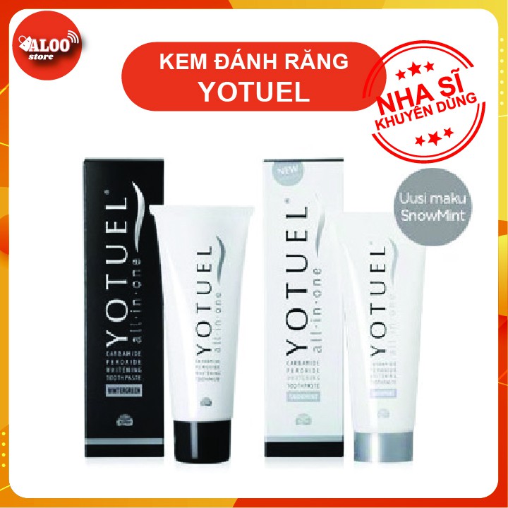 Kem Đánh Răng Làm Trắng Răng Yotuel All in One 75ml (2 loại đen/ trắng)