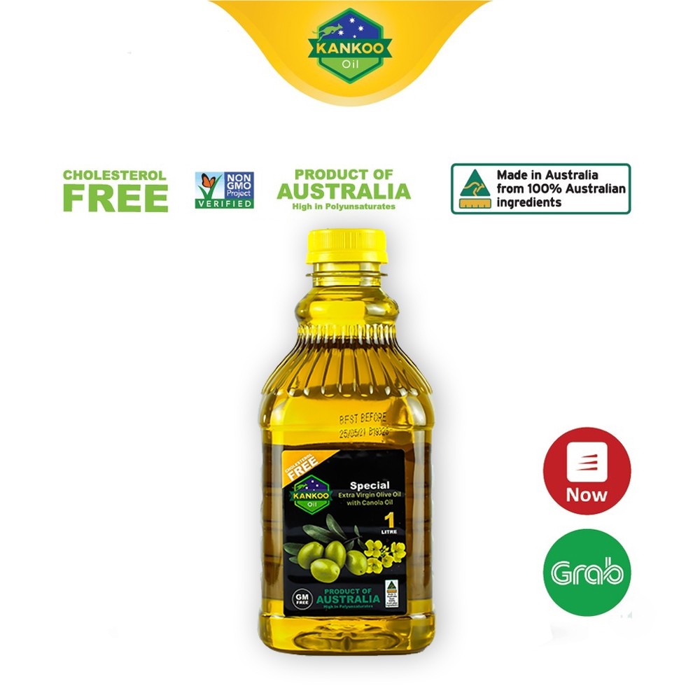 Dầu oliu hạt cải nguyên chất Kankoo chai 1L hàng nhập khẩu Úc