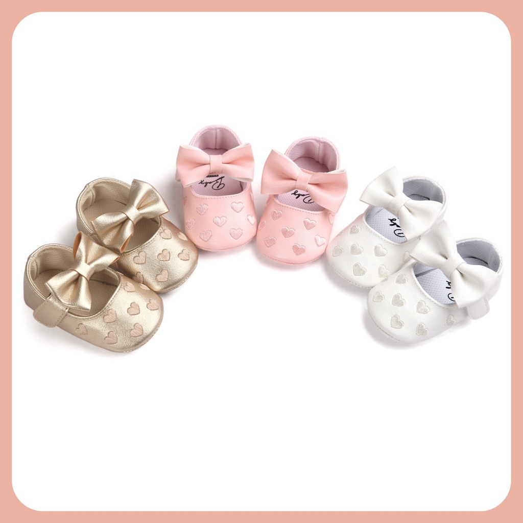 Giày xinh cho bé gái, Giày quai dán trẻ em Thanh Hằng Baby Từ 15 - 18 Cm