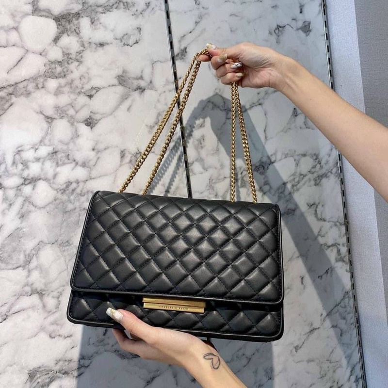 Túi ô trám màu đen