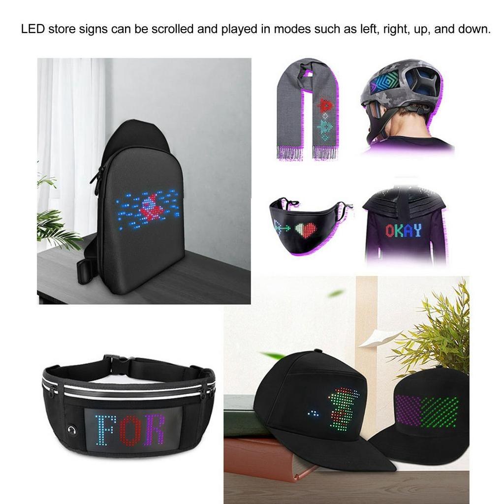 Power Helper Bảng hiệu đèn LED cuộn Màn hình hiển thị màu linh hoạt có thể lập trình USB 5V dành cho quảng cáo cmman12.vn